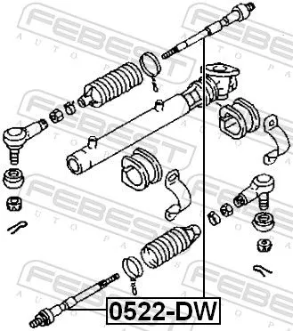FEBEST Inner Tie Rod (0522-DW)