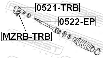 FEBEST Inner Tie Rod (0522-EP)