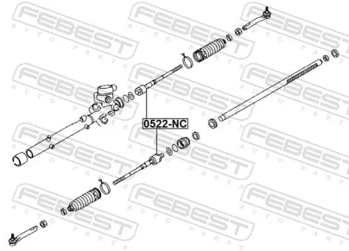 FEBEST Inner Tie Rod (0522-NC)