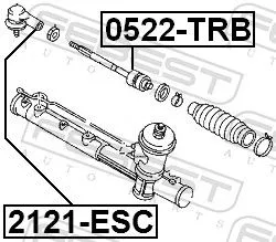 FEBEST Inner Tie Rod (0522-TRB)