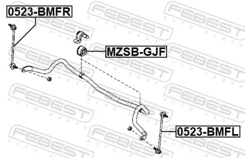 FEBEST Link/Coupling Rod, stabiliser bar (0523-BMFL)