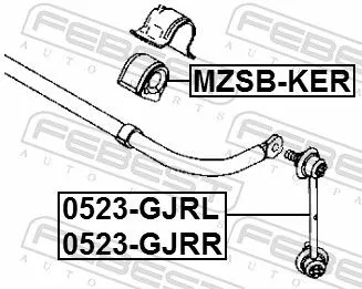 FEBEST Link/Coupling Rod, stabiliser bar (0523-GJRL)