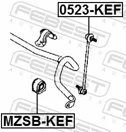 FEBEST Link/Coupling Rod, stabiliser bar (0523-KEF)
