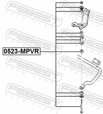 FEBEST Link/Coupling Rod, stabiliser bar (0523-MPVR)