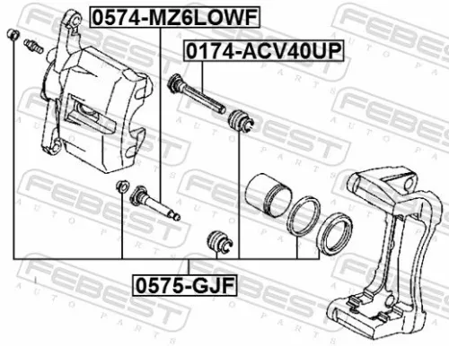FEBEST Repair Kit, brake caliper (0575-GJF)