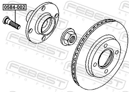 FEBEST Wheel Stud (0584-002)