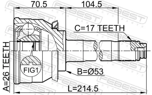 FEBEST Joint Kit, drive shaft (0610-004)