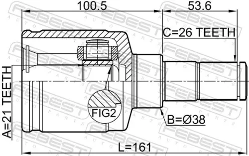 FEBEST Joint Kit, drive shaft (0711-LIALH)