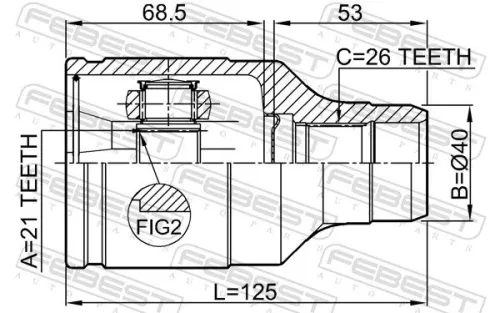 FEBEST Joint Kit, drive shaft (0711-LNRH)