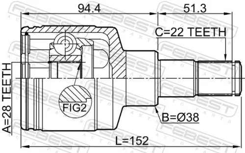 FEBEST Joint Kit, drive shaft (0711-RM415LH)