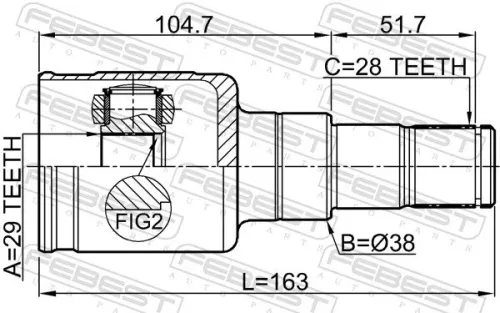 FEBEST Joint Kit, drive shaft (0711-VITLY)