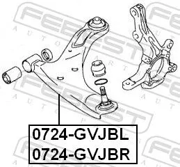 FEBEST Control/Trailing Arm, wheel suspension (0724-GVJBL)