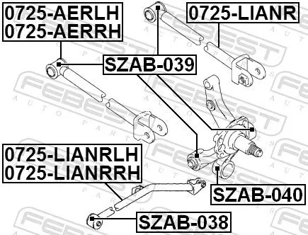 FEBEST Control/Trailing Arm, wheel suspension (0725-LIANRLH)