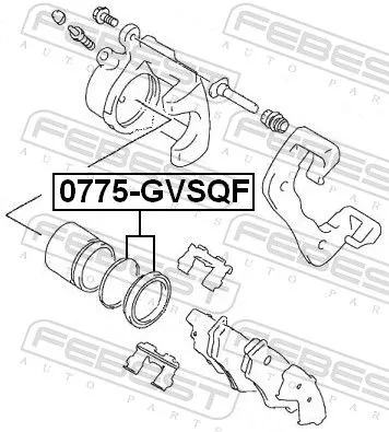 FEBEST Repair Kit, brake caliper (0775-GVSQF)