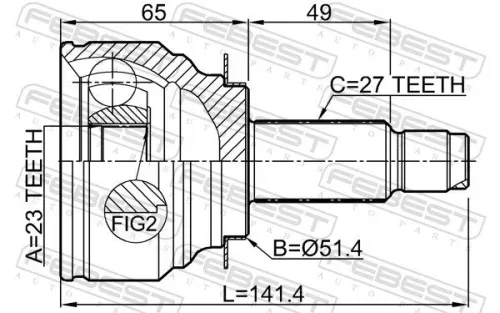 FEBEST Joint Kit, drive shaft (0810-G12)