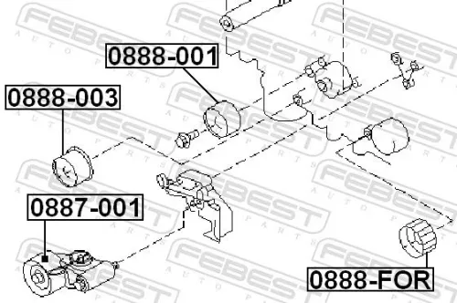 FEBEST Deflection Pulley/Guide Pulley, timing belt (0888-003)