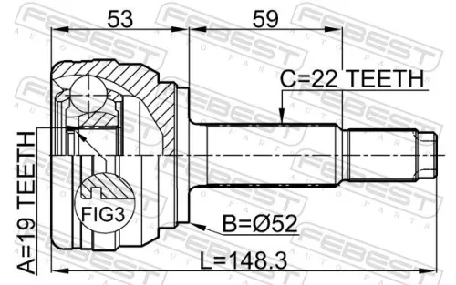 FEBEST Joint Kit, drive shaft (1010-AV)