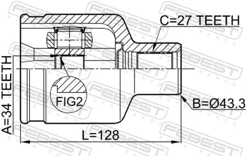 FEBEST Joint Kit, drive shaft (1011-CAPRH)