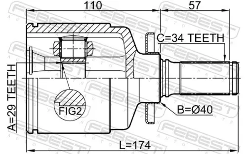 FEBEST Joint Kit, drive shaft (1011-EVATLH)