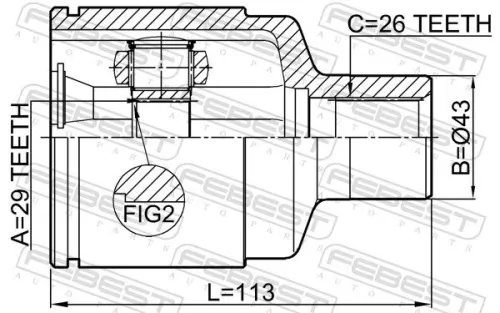 FEBEST Joint Kit, drive shaft (1011-EVATRH)