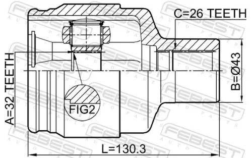 FEBEST Joint Kit, drive shaft (1011-EVMTRH)