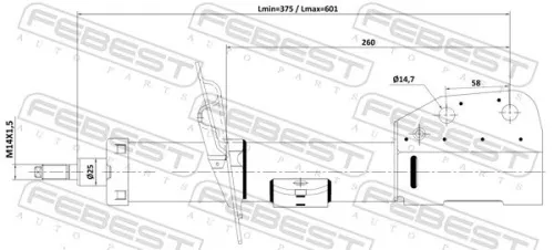 FEBEST Shock Absorber (10110-002FR)