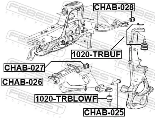 FEBEST Ball Joint (1020-TRBUF)