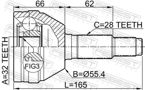 FEBEST Joint Kit, drive shaft (1110-010)