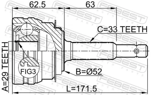 FEBEST Joint Kit, drive shaft (1110-ESP)
