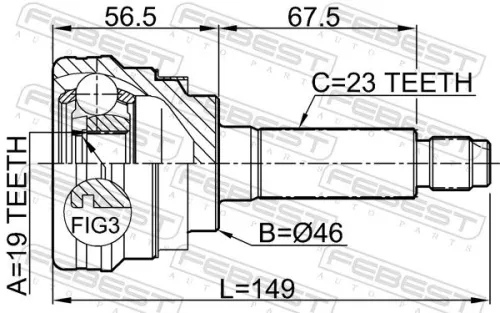 FEBEST Joint Kit, drive shaft (1110-M100)