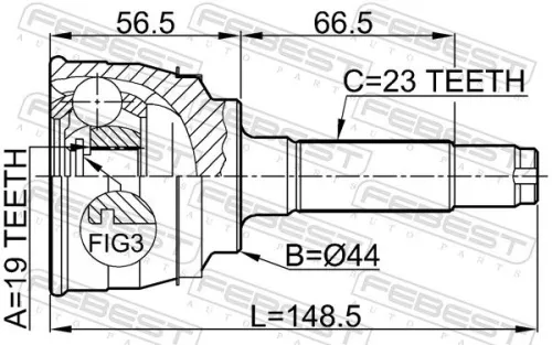 FEBEST Joint Kit, drive shaft (1110-TICO)