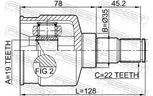 FEBEST Joint Kit, drive shaft (1111-SPA)