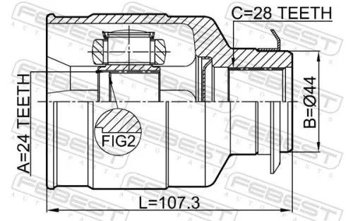 FEBEST Joint Kit, drive shaft (1211-CRE20RH)