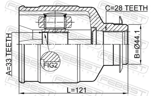FEBEST Joint Kit, drive shaft (1211-D7RH)