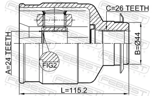 FEBEST Joint Kit, drive shaft (1211-IX354WDRH)