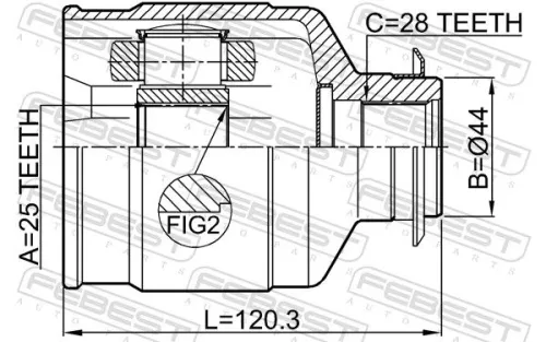 FEBEST Joint Kit, drive shaft (1211-IX35RH)