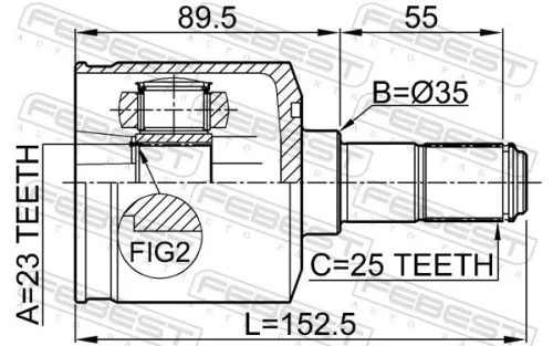 FEBEST Joint Kit, drive shaft (1211-LAN)