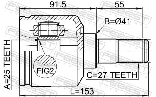 FEBEST Joint Kit, drive shaft (1211-NF)