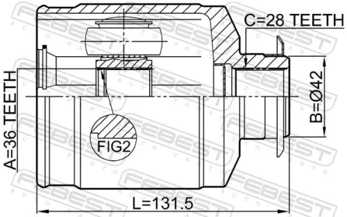 FEBEST Joint Kit, drive shaft (1211-SANFE22RH)