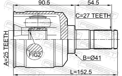 FEBEST Joint Kit, drive shaft (1211-SANFE24)