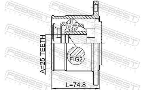FEBEST Joint Kit, drive shaft (1211-TERD4RH)