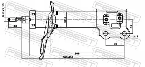 FEBEST Shock Absorber (12110-001FR)
