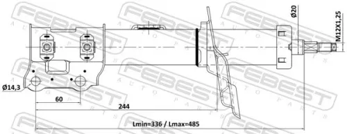 FEBEST Shock Absorber (12110-013FR)