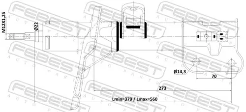 FEBEST Shock Absorber (12110-015FL)