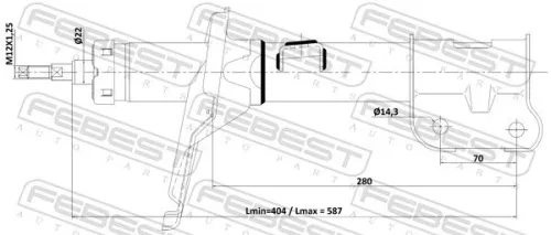 FEBEST Shock Absorber (12110-017FL)