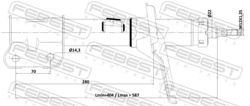 FEBEST Shock Absorber (12110-017FR)
