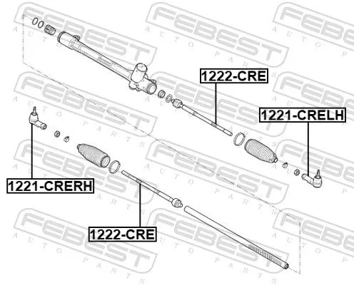 FEBEST Inner Tie Rod (1222-CRE)
