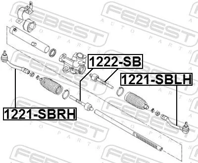 FEBEST Inner Tie Rod (1222-SB)