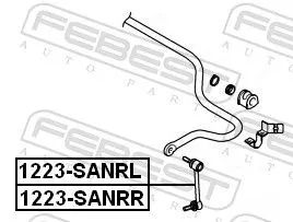 FEBEST Link/Coupling Rod, stabiliser bar (1223-SANRL)