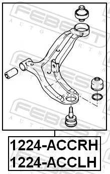 FEBEST Control/Trailing Arm, wheel suspension (1224-ACCRH)